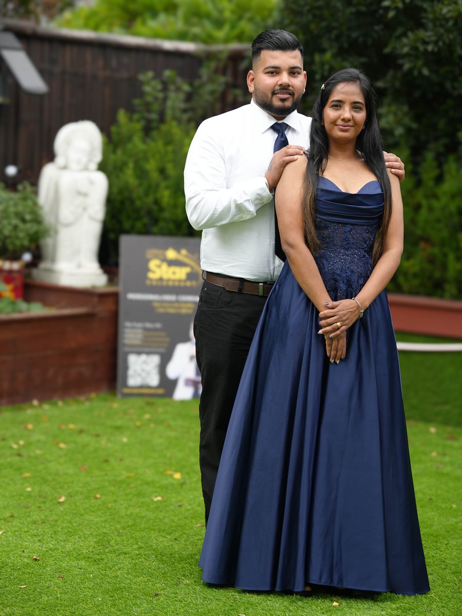 Couple in the garden at their Sydney wedding celebrated by Star Celebrant